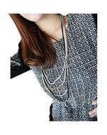 ARJOSA Women's Fashion Long String Cord Chain Metallic Like Necklace (#4 Alloy Leaves) N8