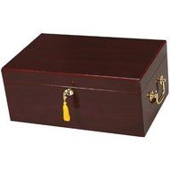 Quality Importers HUM-100DC Tuscany 100 Count Cigar Humidor in Cherry