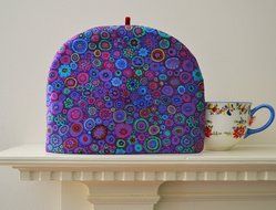 Paper Weights - Artisanal Cotton Insulated Tea Cozy - Kaffe Fassett Print - 5 Colors 4 Sizes N3