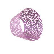 Yingwei Purple Hollow Style Baking Cups Purefly Cupcake Liners Muffin Cake Molds Sets 50pcs