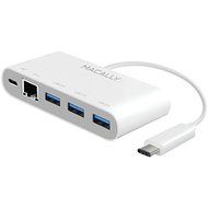 New MACALLY UC3HUB3GBC USB-C to USB-A Hub with USB-C &amp; Ethernet Ports