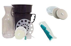 Filtron Cold Water Coffee Concentrate Brewer with Extra 2 Pack of Filter Pads &amp; 3 Replacement Rubber Stoppers