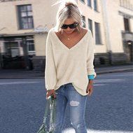 Knitted Pullover,Morecome Women Long Sleeve Loose Sweater Jumper Tops Knitwear N4