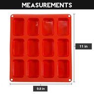 Zenware 12 Cup Non-Stick Silicone Baking Mold for Cake, Bread and Brownies