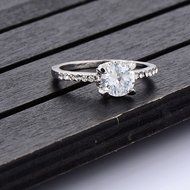princess cut white gold filled cz wedding band ring love ring size 8.5 N3