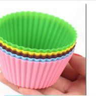 Wispun 5pcs/lot Silicone Muffin Cases Cake Cupcake Liner Baking Mold kitchen unit