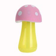 Leewa Mushroom Pattern Home Aroma LED Humidifier Air Diffuser Purifier - ABS plastic (Pink) N5