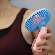 LIWUYOU Summer Mini Handheld Fan Battery Operated USB Rechargeable Outdoor Small Portable Fan Lamp LED Lights... N12