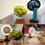 LIWUYOU Summer Mini Handheld Fan Battery Operated USB Rechargeable Outdoor Small Portable Fan Lamp LED Lights... N13