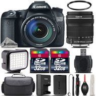 Canon EOS 70D DSLR 20.2MP WiFi Camera + 18-135mm IS STM Lens + 64GB Storage + LED Kit + Case + UV Filter + Card... N5