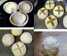 CHENGYIDA 10PCS 5"(13cm) Small Round Rattan Banneton Brotform Bread Proofing Proving Basket