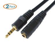 HTTX 3.5mm Stereo Aux Audio Extension Cable Slim Male to Female Type 24K Gold Plated Step Down Design Metal Connectors... N3
