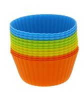 Silicone Cupcake Liners - 12-Pack Reusable Assorted Baking Cups 4-inches by Juvale