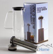 Cold Brew Coffee Maker - 1 Liter Iced Coffee Maker -Borosilicate Cold Brew Pitcher with Removable Laser Cut Stainless...