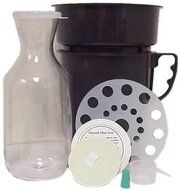 Filtron Cold Water Coffee Concentrate Brewer with Extra 2 Pack of Filter Pads &amp; 3 Replacement Rubber Stoppers N3
