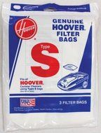 Hoover Futura,Spectrum &amp; Windtunnel Type S Canister Vacuum Regular Paper Bags 3 PK # 4010064S