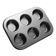 6 Holes Mini Cupcake Ovenware Metal Pan Nonstick Bakeware Mould