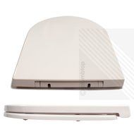 Premium Soft Close White D-Shape Toilet Seat for Young Families | Child Friendly, Very STRONG Seat, Perfect for... N6