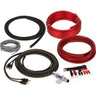 Belva 8 Gauge 2-Channel Complete Copper-Clad Amplifier Wiring Kit [RED] with 2-Channel RCA Interconnects [BAK82] N3