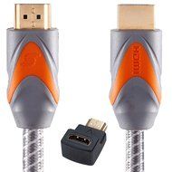 Sinseader two pack 6ft HDMI Cable + Right Angle Adapter- Braided Cord - Gold Plated Connectors - Ethernet &amp; Audio... N4