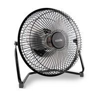 LOGiiX 10&rdquo; Retro Cordless Rechargeable Battery-Powered USB Fan &ndash; Black - Table Fan Go