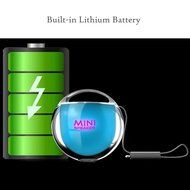 Generic Mini Speaker Built-in Rechargable Lithium Battery Output 3 Watts With Foldable AUX Cable(Blue)