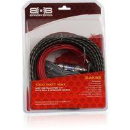 Belva 8 Gauge 2-Channel Complete Copper-Clad Amplifier Wiring Kit [RED] with 2-Channel RCA Interconnects [BAK82] N5