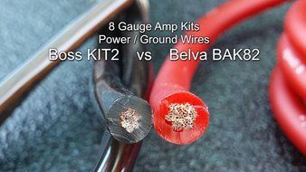 Belva 8 Gauge 2-Channel Complete Copper-Clad Amplifier Wiring Kit [RED] with 2-Channel RCA Interconnects [BAK82] N7
