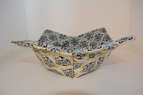 Microwave Bowl Cozies // Reversible // Set of 3 // 1 Small Bowl Cozy // 1 Medium Bowl Cozy // 1 Dinner Plate Cozy... N2