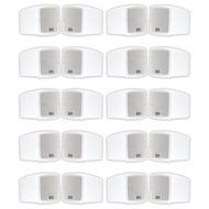 Acoustic Audio AA321W Mountable Indoor Speakers 4000 Watts White Bookshelf 10 Pair Pack AA321W-10Pr