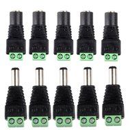 FolioGadgets 5.5mm x 2.1mm DC Power Connector, 2.1mm x 5.5mm Female &amp; Male DC Plug for Led Strip CCTV Camera 1... N2