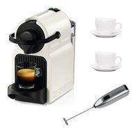 Nespresso C 40 Inissia Espresso Maker (White) with Two 3 oz Ceramic Tiara Espresso Cups and Saucers and Knox Handheld...