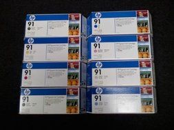 Genuine HP NO. 91 INKS DESIGNJET Z6100 C9464A, C9465A, C9466A, C9467A, C9468A, C9469A, C9470A, C9471A, 8 Colors...