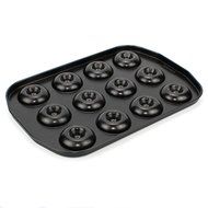 Ezeso 12-Cavity Nonstick Cast Aluminum Donut Pan,Muffin Cups Cake Baking Ring Biscuit Mold