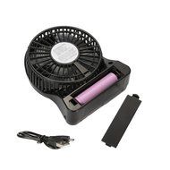 Portable Mini Table Fan with LED Light SiFree 3 Speeds Rechargeable Desktop Air Cooler (White) N8