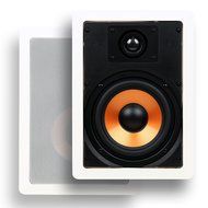 Micca M-6S 6.5 Inch 2-Way In-Wall Speaker with Pivoting 1" Silk Dome Tweeter (Each, White)