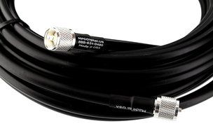 Times Microwave LMR400-PL259-UHF-25 Times Microwave LMR-400 Coax Ham or CB Radio Jumper Antenna UHF VHF HF Coax... N3