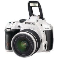 Pentax K-50 16MP Digital SLR Camera Kit with DA L 18-55mm WR f3.5-5.6 Lens (White) N46