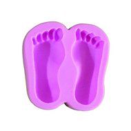 Wocuz W0814 Silicone Footprints Cake Decoration Mold for Baby Shower Fondant Mold Candy Making Mold