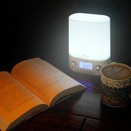 SunSOUNDS Colored Sunrise Simulation Wake Up Light with 10 Brightness Settings , Bluetooth Stereo Speaker and... N8