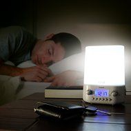 SunSOUNDS Colored Sunrise Simulation Wake Up Light with 10 Brightness Settings , Bluetooth Stereo Speaker and... N9