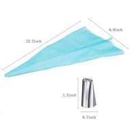 iColor 8 in 1 Cake Decorating Set Cake DIY Decorating Pastry Tips Tool Set Cream Cookies Silicone Reusable Icing...