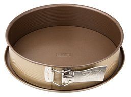 Zenker 7350 Springform &quot;Mojave Gold&quot; With Flat Base, Gold/Mahagony, 10.24&quot;