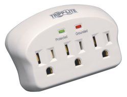 Tripp Lite 1 Outlet Portable Surge Protector/Suppressor, Wall Mount Direct Plug-in, &amp; $5K INSURANCE (SPIKECUBE) N6