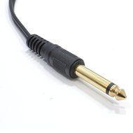 kenable 6.35mm 1/4 inch Mono Jack Plug to Phono RCA Plugs SCREENED Audio Cable 2m (~6 feet)