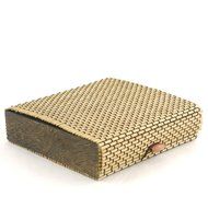 BambooMN Brand Granulated Bamboo Charcoal Odor Absorber in Decorative 6&quot; X 6&quot; X 1 3/4&quot; Box, Green 4pc N3