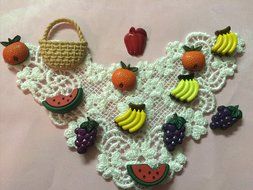 Basket Fruits, fruit, banana, grapes, apples, watermelon, Silicone Mold By Oh! Sweet Art FDA Approved for Food