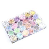 UltimaFio(TM) 24 Colors Optional Metal Dust Big Sequins Glitter Nail Art Tool Kit Acrylic Powder Polish For Girl...