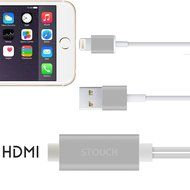 HDMI to iphone, STOUCH 6.6 Ft Lightning MHL To HDMI Cable 1080P HDTV Adapter For iPhone 5 5S 6 6s Plus and iPad... N12