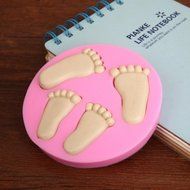 UR Bakeware 3D Little Baby Feet Silicone Mold Chocolate Soap Mould